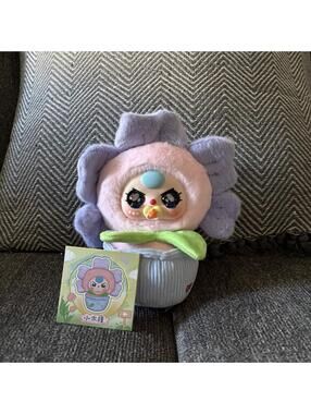bb3 pink flower plush pendant